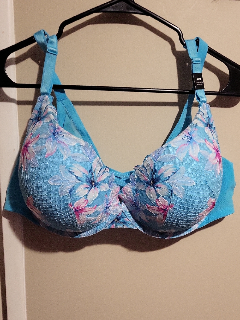torrid Aqua Floral Lace Underwire Bra